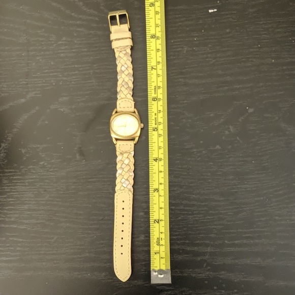 Gold Tone Watch with Two Toned Leather Band - Picture 3 of 6